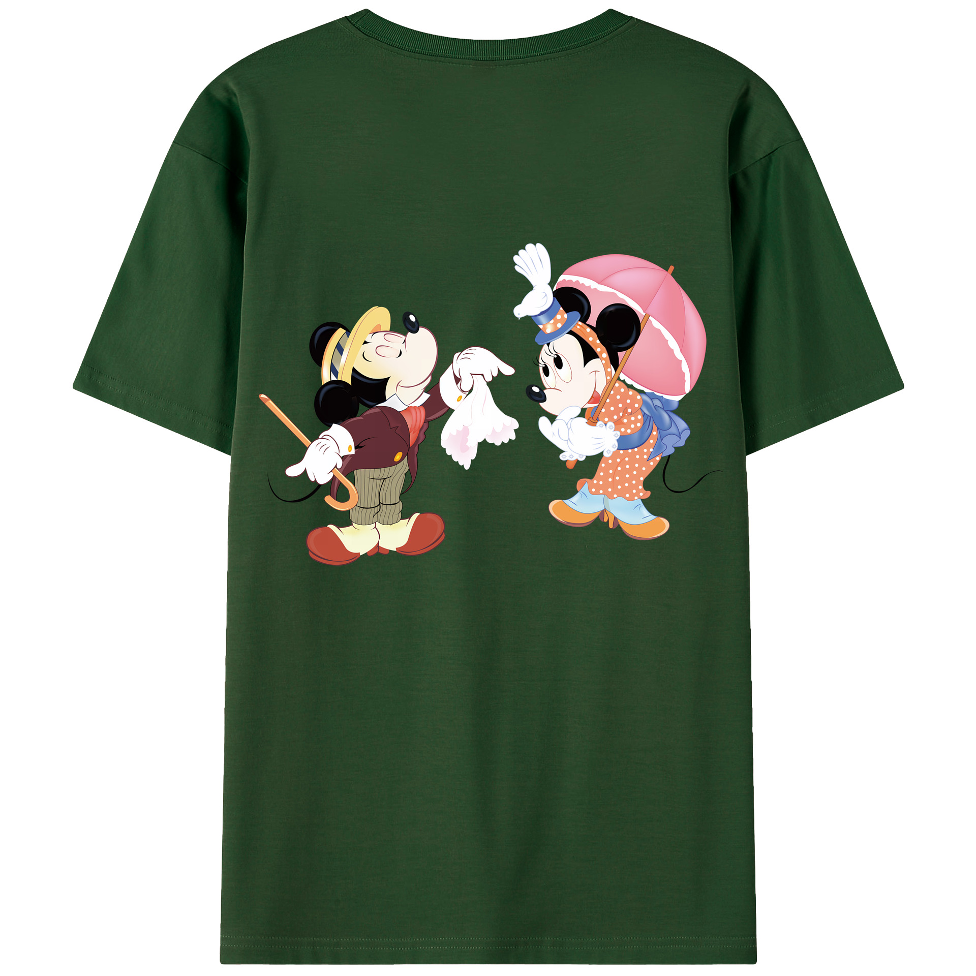 （画像用） ミッキーマウス Mickey Mouse 綿100％半袖Tシャツ（背面プリント）